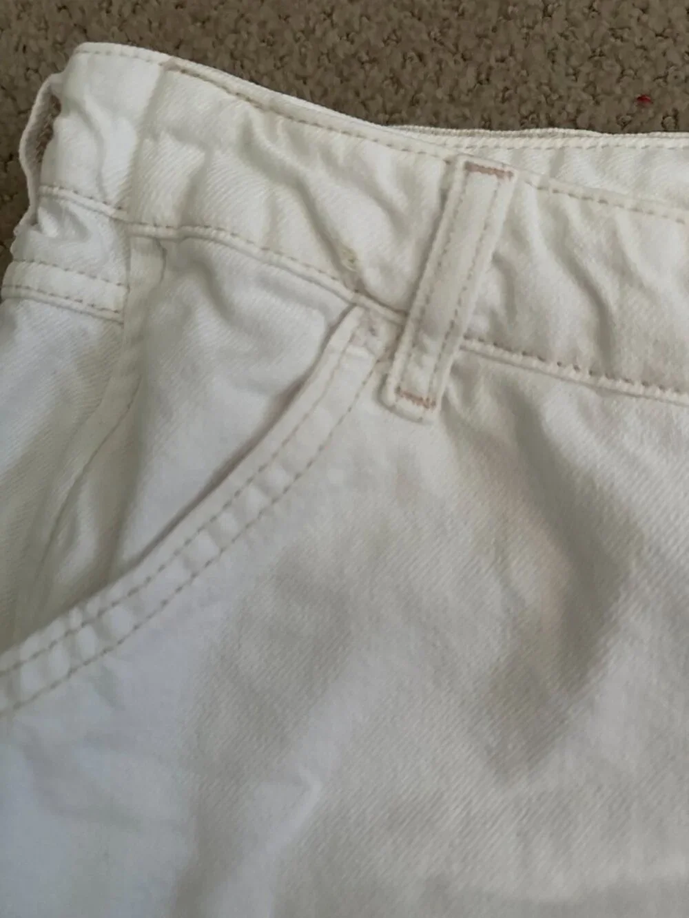 Free People Wynne Denim Skirt White Size 27 Distressed